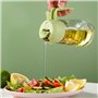 Europesiyu Vaporisateur d'huile en verre, versement d'huile de cuisine domestique, flacon pulvérisateur d'huile 2 en 1, bouteill