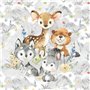 non vendus au mètre : 1m de tissu coton animaux avec renard