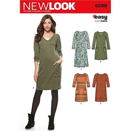 New Look NL6298 Patron de Couture Robe Tunique 22 x 15 cm