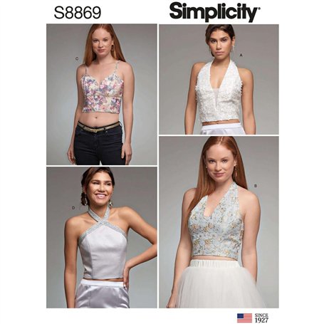 Simplicity US8869H5 Patron de Couture S8869 Hauts doublés pour Femme