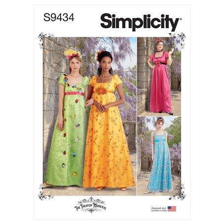 Simplicity SS9434AA - S9434 - Patron de couture pour robes de style régence pour femmes