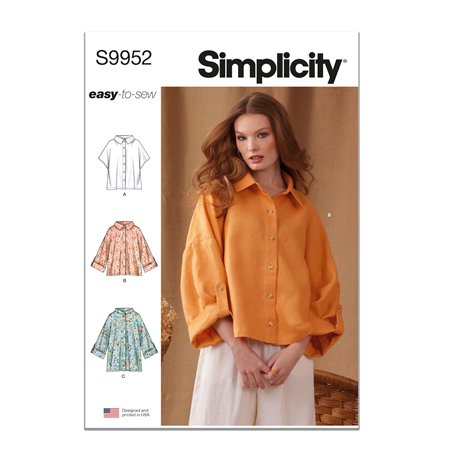 SIMPLICITY Patron de couture SS9952A Chemises pour femme A (S-M-L-XL-XXL)
