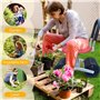 Opilroyn Tabouret de jardin rotatif à 360 degrés, siège de travail de jardin, tabouret de jardin réglable avec rotation à 360 de