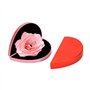 Weilov 3D Pop Up Rose Bague Boîte De Mariage De Fiançailles Bijoux Titulaire De Stockage Cas Bosse Rouge en Forme de Coeur Rotat