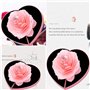 Weilov 3D Pop Up Rose Bague Boîte De Mariage De Fiançailles Bijoux Titulaire De Stockage Cas Bosse Rouge en Forme de Coeur Rotat