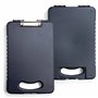 Officemate Porte-bloc avec casier de rangement et poignée pour documents A4, Porte-document compact pour papiers, Pince, Pour le
