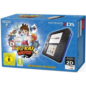 Console Nintendo 2DS - noir/bleu + Yo-Kai Watch Préinstallé