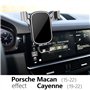 LUNQIN Support de téléphone de voiture pour Porsche Macan 2015-2025 et Porsche Cayenne 2019-2023 SUV Accessoires d'intérieur de 