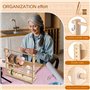 Organisateur de ruban – Support de ruban, organisateur de bobine de ruban | Support de bobine de ruban en bois à 4 niveaux – Pré