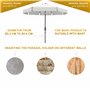 Support de Parasol en Acier Inoxydable pour Montage Mural sur Le Balcon Support de Parasol Mural Jusqu'au Parasol 270 cm Support