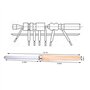 8PCS Outils de Tournage Coffret,Professionnelle Jeu de Ciseaux, jeu de burins de tour à bois antirouille pour les professionnels