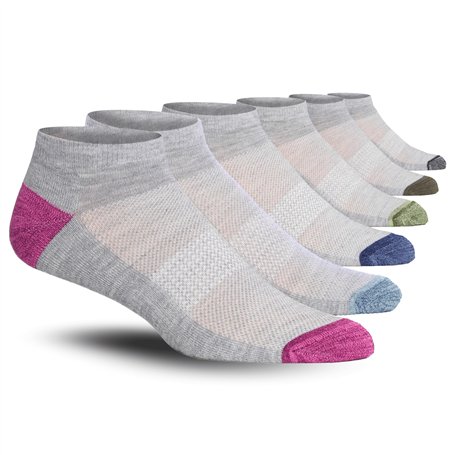 JAMES FIALLO Lot de 6 paires de chaussettes de sport rembourrées respirantes pour homme avec contrôle de l'humidité