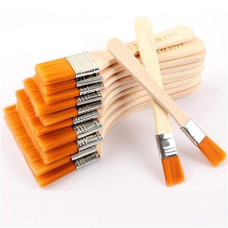 Pinceau Plat Large Acrylique Pinceau Plat Peinture Mur Pinceau Plat Acrylique Pour Peintures Vernis Teinture Pinceaux Peinture N