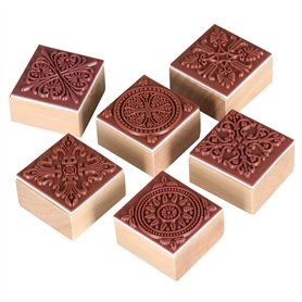 Tampon Motif Dentelle Floral Bois Tampon Carré Tampon Bois Caoutchouc Bois Tampon Motif Floral Bricolage Artisanat En Faisant Po