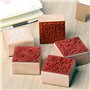 Tampon Motif Dentelle Floral Bois Tampon Carré Tampon Bois Caoutchouc Bois Tampon Motif Floral Bricolage Artisanat En Faisant Po