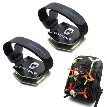 Lot de 2 supports de verrouillage de drone FPV pour sac à dos - Accessoires à brancher - Boucle de suspension avec sangles de ba