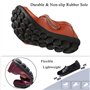 Yooeen Mocassins Femme Chaussures de Travail Plates Loafers en Cuir Loisir Casual Bateau Chaussures de Conduite de Ville Réglabl