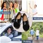 Yooeen Mocassins Femme Chaussures de Travail Plates Loafers en Cuir Loisir Casual Bateau Chaussures de Conduite de Ville Réglabl