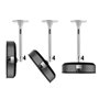 Smavles Support de Plafond Videoprojecteur, 2Pcs Projecteur Cintre Plafond Universel Bureau D'école Accessoires Mural Mini Durab
