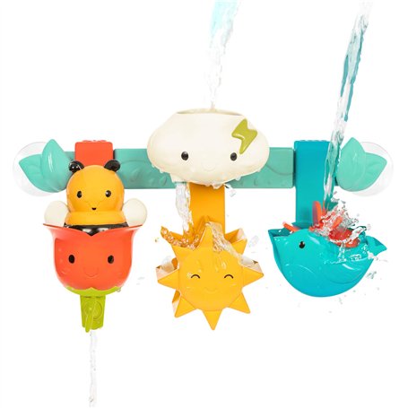Battat – Rain & Shine jouet de bain – 6 articles amovibles et 2 ventouses – meilleurs jouets de bain pour enfants