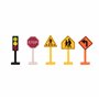 Driven by Battat - Voiture pour Enfants avec Circuit - 57 pièces - Pistes connectables – Véhicules et Panneaux de signalisation 