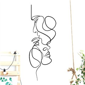 Imtrub Dessin au Trait de Couple de Mur en métal