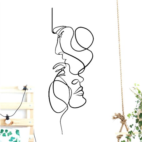 Imtrub Dessin au Trait de Couple de Mur en métal