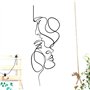 Imtrub Dessin au Trait de Couple de Mur en métal