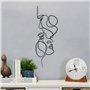 Imtrub Dessin au Trait de Couple de Mur en métal,Art Mural Minimaliste Abstrait Homme Femme en métal - Décoration Murale pour Ho