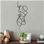 Imtrub Dessin au Trait de Couple de Mur en métal,Art Mural Minimaliste Abstrait Homme Femme en métal - Décoration Murale pour Ho