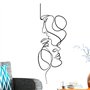 Imtrub Dessin au Trait de Couple de Mur en métal,Art Mural Minimaliste Abstrait Homme Femme en métal - Décoration Murale pour Ho