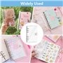 2 Pièces A6 Couverture de Classeur en PVC, Classeur A6 en PVC Souple Transparent à 6 Anneaux Classeur A6, Classeur pour Bloc Not