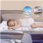 Emdvsco Lit Avion Enfant | Lit Avion Portable et Confortable pour Jeunes - Repose-Pieds Bureau Voyage Vacances Intérieur Extérie