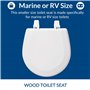 Bemis TC50TTA000 Marine Bowl Molded Wood Toilet Seat, White by Bemis