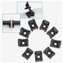 Fippy 150PCS Attache de câble noir supports 23mmx16mm de type selle support de base de câble