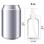Youngever Lot de 6 Bouteilles de Pompe de Lotion en Plastique Rechargeables Vides 250ML, Distributeur Flacon Pompe (Transparent)