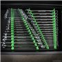 OEMTOOLS Organiseur de clés 22217, peut contenir 40 clés, 42,2 cm (L) x 4,8 cm (H), vert, magnétique, design à fentes croissante