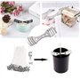 Senda Lot de 100 mèches de bougie, 15 cm, naturelles pré-cirées avec 3 trous en acier inoxydable pour la fabrication de bougies,