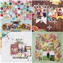 24 papiers mélangés couleurs - Papier à motifs - Papier à motifs - Bloc papier épais - Papier à motifs - Pour scrapbooking et dé