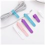 SDwfxd 60 pcs attache cable,serre-câbles en silicone réutilisables, attache cordon pour Cordes et Gestion des Câbles, câble de d