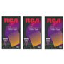 RCA T120 Lot de 3 cassettes vidéo VHS Hi-Fi de qualité supérieure