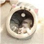 Benares Lit pour Chat - Tapis De Grotte Lavable | Lit Niche pour Chat D'intérieur | Lit pour Chat Grotte De Chat Maison | Lit Co