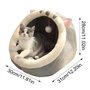 Benares Lit pour Chat - Tapis De Grotte Lavable | Lit Niche pour Chat D'intérieur | Lit pour Chat Grotte De Chat Maison | Lit Co