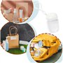 Flacon distributeur avec porte-clés – Bouteille de voyage portable rechargeable de 30 ml, bouteilles de voyage à contrôle précis