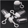 Flacon distributeur avec porte-clés – Bouteille de voyage portable rechargeable de 30 ml, bouteilles de voyage à contrôle précis