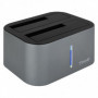 Dock Station Dual TooQ TQDS-805G 2.5"-3.5" HDD/SSD SATA USB 3.0 Gris 47,99 €