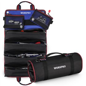 WORKPRO Sac à Outils Enroulable en Toile