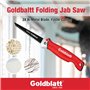 Goldblatt Scie Pliante, Scie à Guichet Découpe du Plâtre, Lame 310cm Bi-matériel 8 Dents/Pouce, Dentures 3 Biseaux, Bouton Systè