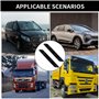 TTQiAnJ 2 Pcs Universelle Bande de Caoutchouc de Pare-Chocs de Voiture,Contre Bandes Anti Collision pour Tous Les Véhicules,Noir