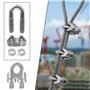 TTQiAnJ 12 Pièces Clip Boulons en U de Câble,M6 Serre Câble en U en Acier Inoxydable pour Câble Métallique en Acier de 6 mm,Arge
